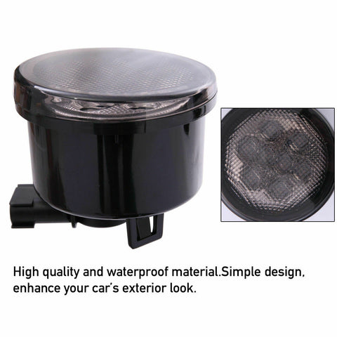 2pcs Round / Square Style LED Turn Signal Front Grill Side Marker Light Smoked Lens for Jeep Wrangler JK 2007-2017