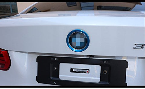 1 Set Car Front and Rear Logo Ring Decoration For BMW 3 4 Series M3 M4 E36 E46 E90 Blue or Red or Silver