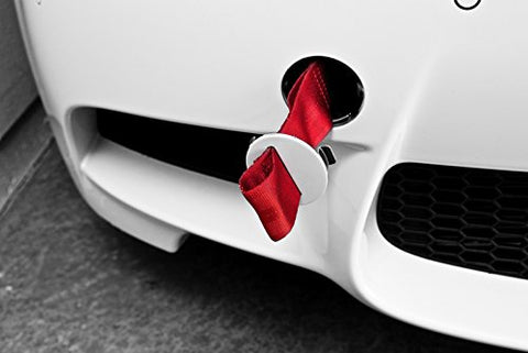 1x JDM Sports High Strength Racing Tow Strap Set For Front Rear Bumper Towing Hook