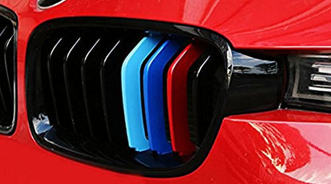 1 set BMW M-Colored Kidney Grille Insert Trim TRI Color M Sport Strips Strips For BMW