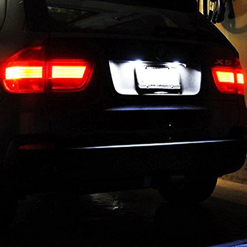 2x Error Free White LED License Plate Lights Lamp For BMW 1 6 Series Z4 MINI