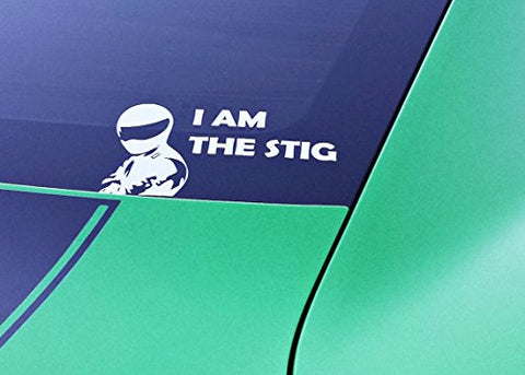 3pcs 6" I AM THE STIG JDM Euro Tuning Top Gear Car Window Die-Cut Graphic Vinyl Decals for SUV Truck Car Bumper, Laptop, Wall, Mirror, Motorcycle