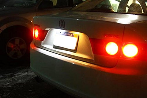 Direct Fit White LED License Plate Light Lamps For Acura MDX RL TL TSX ILX Honda Civic Accord Odyssey, etc