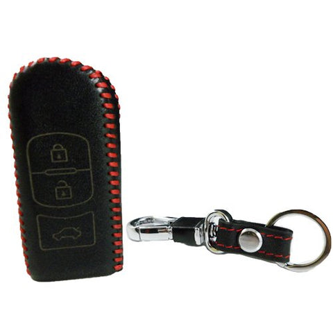 Genuine Leather Carbon Fiber Pattern Key Folding Fob Key Cover Audi Volkswagen Mazda Mercedes-Benz Nissan/Infiniti Kia/Hyundai