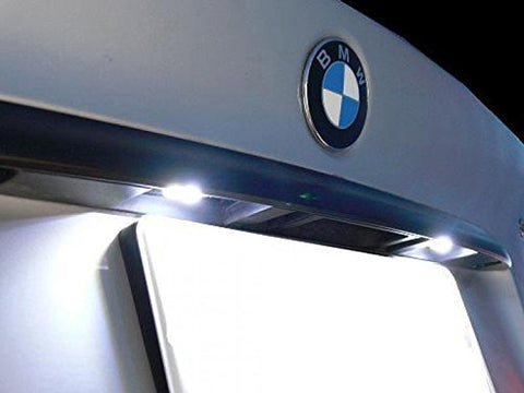 2x 2x Error Free White LED License Plate Lights Lamp For BMW E46 2D 04-06