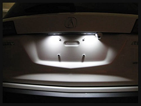 Direct Fit White LED License Plate Light Lamps For Acura MDX RL TL TSX ILX Honda Civic Accord Odyssey, etc