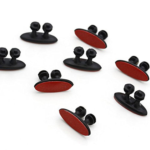 8 Pieces Car Phone Wire Cord Clip Cable Holder Tie Fixer Organizer Adhesive Clamp