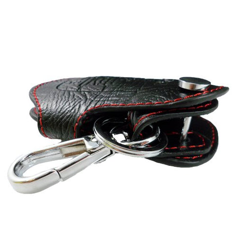 Genuine Leather Carbon Fiber Pattern Key Folding Fob Key Cover Audi Volkswagen Mazda Mercedes-Benz Nissan/Infiniti Kia/Hyundai