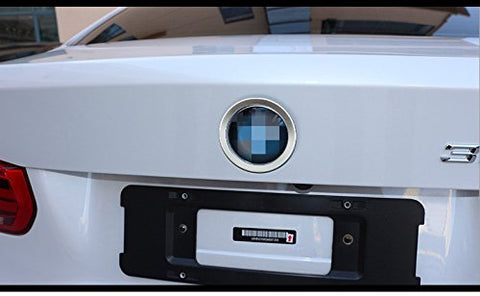 2 Pieces Car Front Rear Logo Chrome Ring Decoration For BMW 5 Series F10 F11