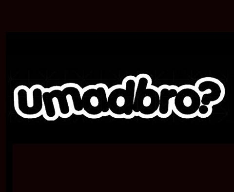 3pcs JDM EURO UMADBRO? Car Drifting Racing U Mad Bro? Car Window Die-Cut Graphic Vinyl Decals for SUV Truck Car Bumper, Laptop, Wall, Mirror, Motorcycle