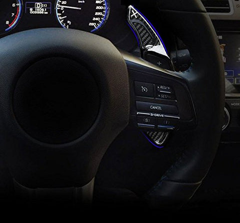 1 set Pure Real Carbon Fiber Steering Wheel Paddle DSG Shifter for Scion FRS Toyota GT86 Subaru Forester 2013 and up