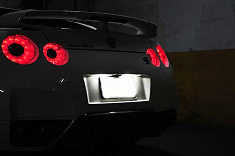 Direct Fit White LED License Plate Light Lamps For Nissan 370Z GTR Infiniti G37