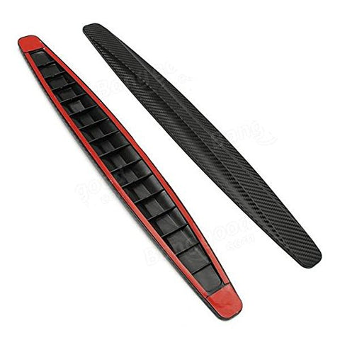2 pieces Universal Carbon Fiber Pattern Front Rear Bumper Corner Extended Protector Lip Guards