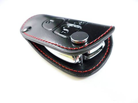 Genuine Leather Carbon Fiber Pattern Key Folding Fob Key Cover Audi Volkswagen Mazda Mercedes-Benz Nissan/Infiniti Kia/Hyundai
