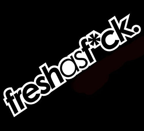 3pcs Funny Cool Slow Fresh As Fuck F*ck Drift Racing Car Window Die-Cut Graphic Vinyl Decals for SUV Truck Car Bumper, Laptop, Wall, Mirror, Motorcycle