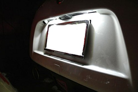 Direct Fit White LED License Plate Light Lamps For Nissan 370Z GTR Infiniti G37