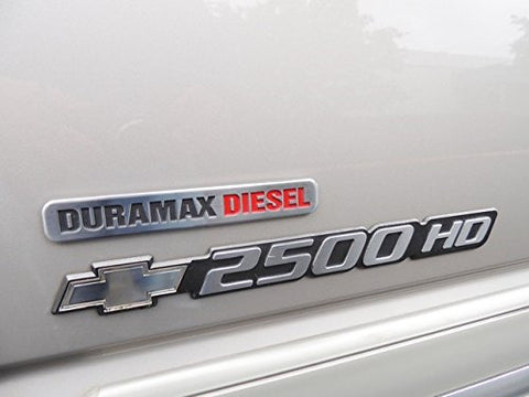 3D Chrome Emblem Badge DURAMAX DIESEL For Chevrolet Sierra GMC Silverado 2500HD