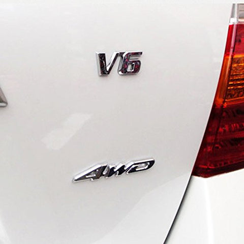 4WD Car Chrome Sticker Badge Emblem For All Wheel Drive Off Road SUV Auto