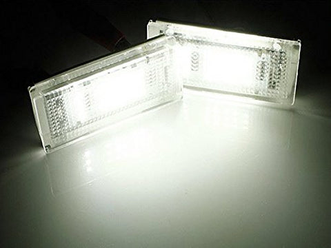2x 2x Error Free White LED License Plate Lights Lamp For BMW E46 2D 04-06