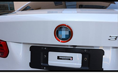 2 Pieces Car Front Rear Logo Chrome Ring Decoration For BMW 5 Series F10 F11