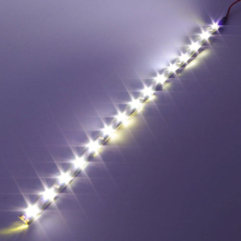 1Set White\Blue 15-SMD LED 12" Headlight Parking DRL Driving Strip Lights Universal