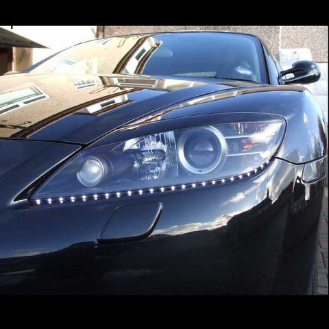 1Set White\Blue 15-SMD LED 12" Headlight Parking DRL Driving Strip Lights Universal