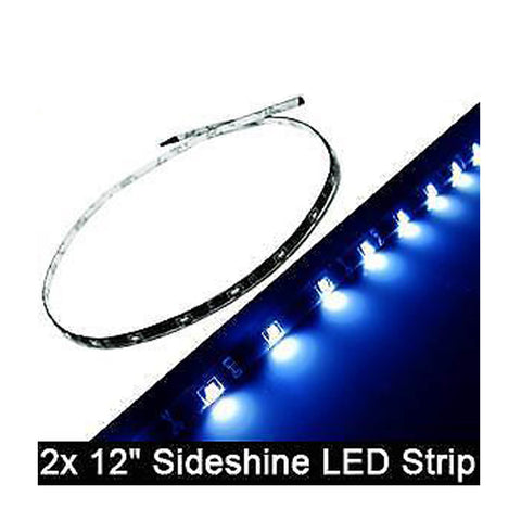 1Set White\Blue 15-SMD LED 12" Headlight Parking DRL Driving Strip Lights Universal