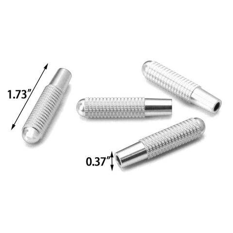 Bolt On Door Lock Knobs Pin Cover Trim Compatible with Mercedes Benz C E GLC GLE Class W205 W213 X205 W166 (Silver Aluminum) - 4PCS