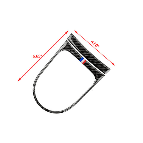 Real Carbon Fiber 3-Color Bar Gear Shift Panel Decals For Ford Mustang 2015-up