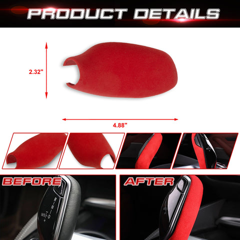 Red Suede Leather Gear Shift Lever Head Knob Cover For G30 G32 G11 G01 2017-up