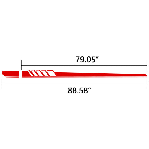 Xotic Tech Sport Racing Style Car Side Skirt Stripe Decor Vinyl Sticker, Red , Compatible with Benz C300 63 AMG( Size: 225 cm )