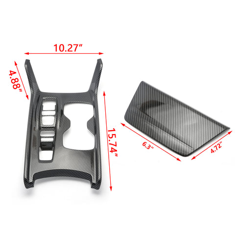 Set of ABS Carbon Fiber Center Console Gear Shift Box Trim For Honda Accord 2018-up