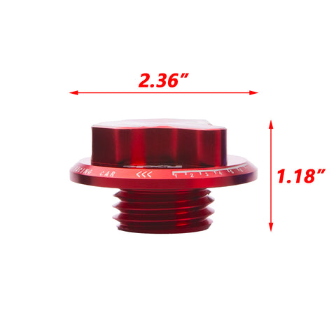 Red Alloy Middle Finger Fuel Tank Gas Box Cap Cover For Toyota Camry RAV4 C-HR