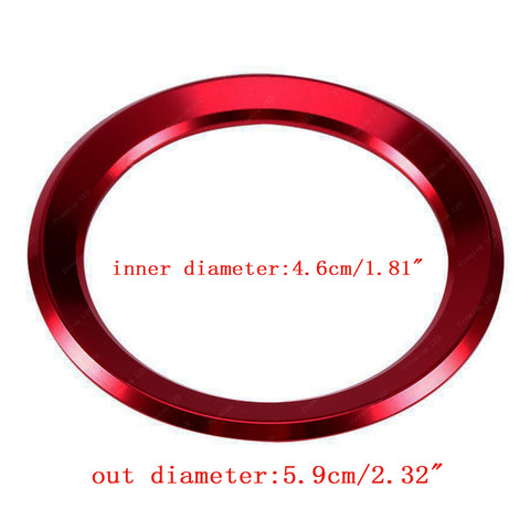 Red Aluminum Steering Wheel Logo Emblem Ring Cover For BMW 1 3 4 5 7 Series