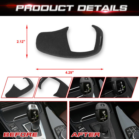 Alcantara Suede Leather Gear Shift Knob Cap Cover For 5-series X5 X6 E60 E70 E71
