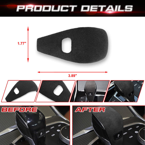 Alcantara Suede Leather Gear Shift Knob Cover Trim For BMW G20 G21 G28 2019-up