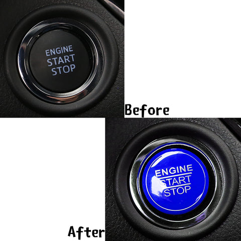 Blue/ Black/ Red Keyless Engine Start Stop Push Button Cover Trim for Lexus GS ES IS RC 2014+ NX RX 2016+
