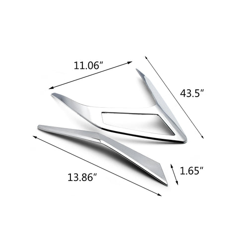 4x Sporty Racing Carbon Fiber Style / Styling ABS Chrome Rear Light Cover Trim for Honda Civic 2016-2019 Sedan Only