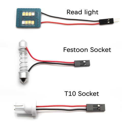 1pcs Blue to White Extreme Bright 8-SMD LED Car Interior Dome Light with T10 Festoon Adapter, Fading Blue to White