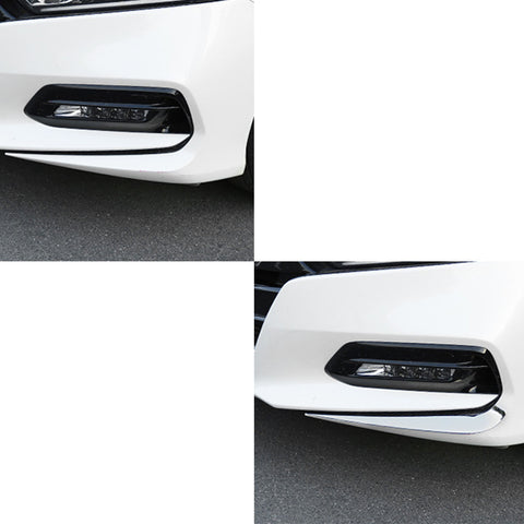 Bumper Protector - Car Front Bumper Guard Protect Cover Anti Scratch Sticker for Honda Accord 2018 - 2pcs Chrome ABS