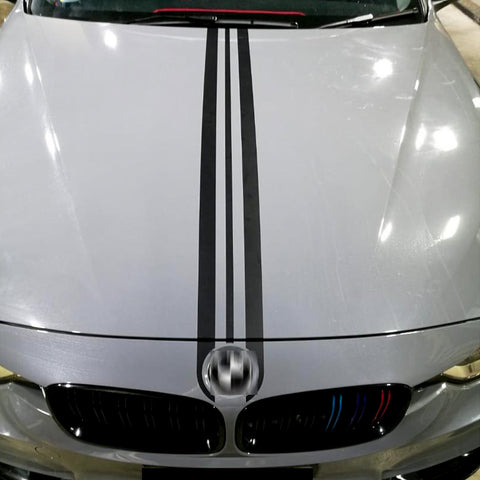 Black / Red JDM Hood Stripe Sticker Sporty Racing Car Body Rear Trunk Vinyl Decal Trim for BMW 1 2 3 5 6 7 Series