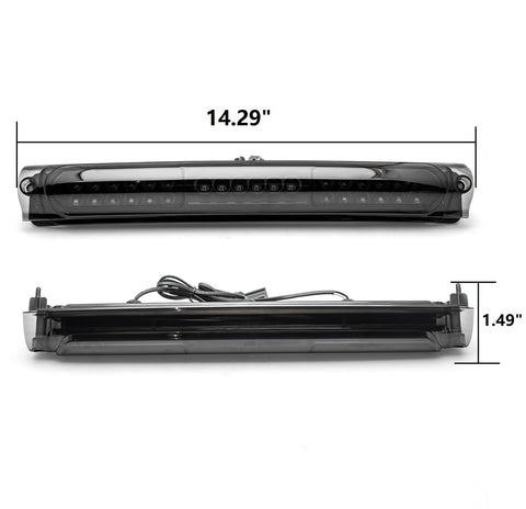 Clear Lens / Smoked Lens Full LED 3rd Brake Light Assembly, High Mount Tail Cargo Lamp for Ford F-150 1997-2003