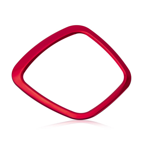 Car Steering Wheel Aluminum Alloy Frame Emblem Decoration Cover Trim Compatible with Audi A3 A4 A5 A6 A8 Q5 Q7(Red)