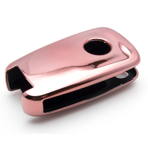 Red / Rose Gold Soft TPU Full Protection Remote Key Fob Case Cover for Chevrolet Cruze Malibu 4-button Flip Key