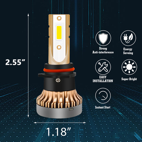 P13W Golden Yellow LED Fog Driving Light Bulbs DRL Fog Lights