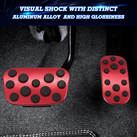 Red Brake Accelerator Foot Area Pedal Pads Cover For Toyota Corolla Cross 2020+