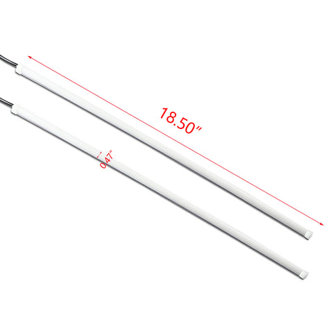 2pcs 11.8" / 18.5" Xenon White LED Headlight Daytime Running Light Strip LED Assembly for Honda Accord Sedan 2013-2015 Retrofit