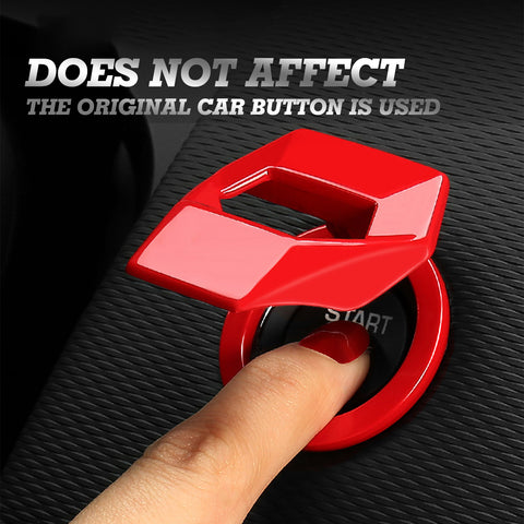 1.5" Red Diamond Aluminum Engine Start Stop Push Button Switch Ring Trim Cover