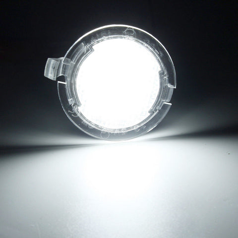 2pcs Xenon White / Ice Blue Error Free High Power LED Side Mirror Puddle Lights for Ford F-150 Raptor Explorer Expedition