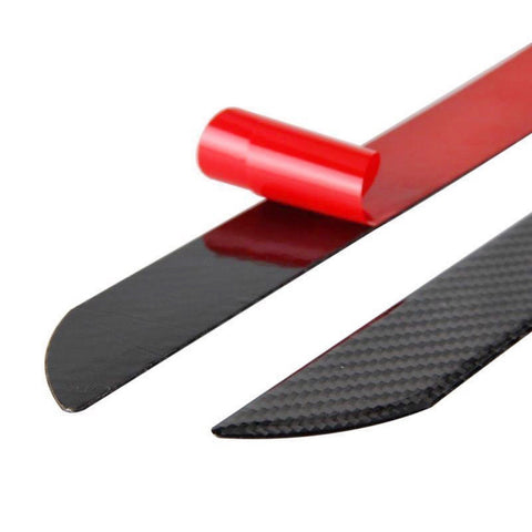 2 x 19.1" Carbon Fiber Car Door Scuff Protector Plate Sill Guard Panel Trim Cover Sticker